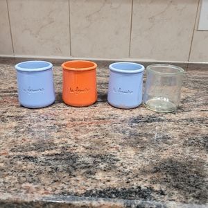 4 La Fermiere Terracotta Glazed crocks